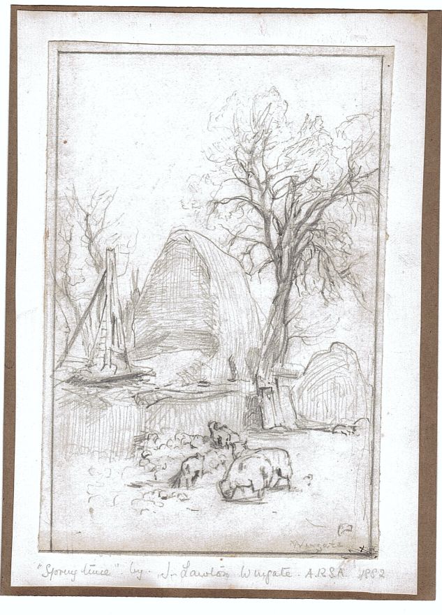 WINGATE — Original Pencil sketch signed, titled | Sophie Dupré Autographs
