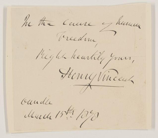 VINCENT — Autograph quotation signed and dated | Sophie Dupré Autographs