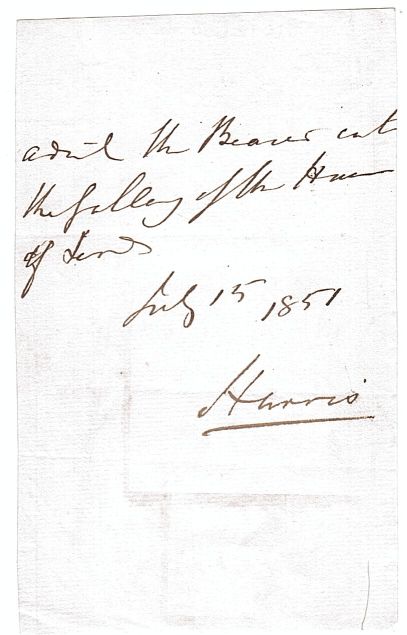 HARRIS — Autograph note signed | Sophie Dupré Autographs