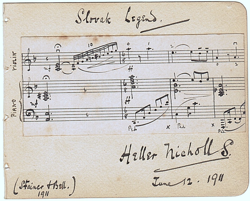 NICHOLLS — AQMS, four bars of 'Slovak Legend' | Sophie Dupré Autographs