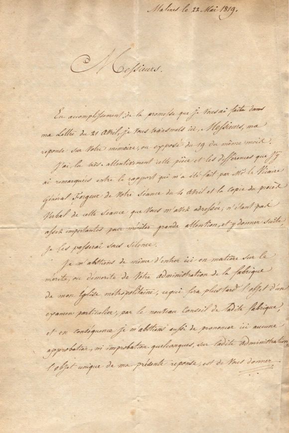 MÉAN — Letter signed, in French with translation, | Sophie Dupré Autographs