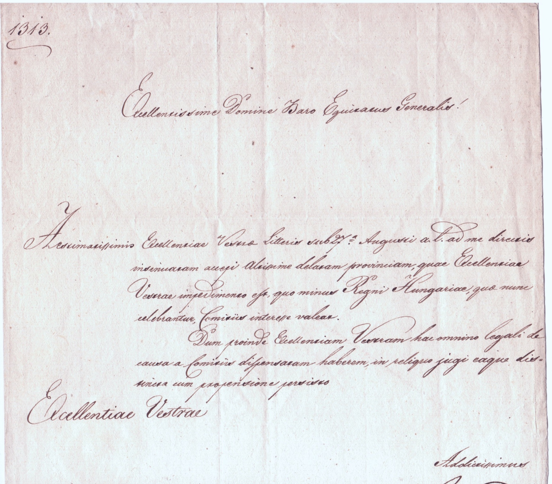 JOSEPH — Fine Letter signed in Latin (with translation) to  Baron Johann von FRIMONT | Sophie Dupré Autographs