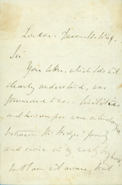 MACREADY — Good Autograph Letter Signed to 'Sir', | Sophie Dupré Autographs