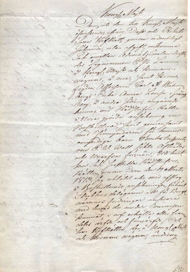 CARL XIII — Signed Judgment, in Swedish with translation, in the Appeal to the King's Leniency, | Sophie Dupré Autographs