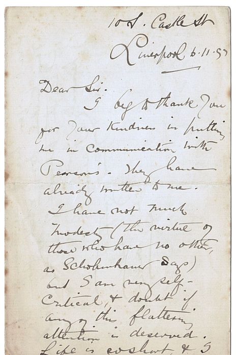 FOWLER — Autograph Letter Signed to 'Dear Sir', | Sophie Dupré Autographs