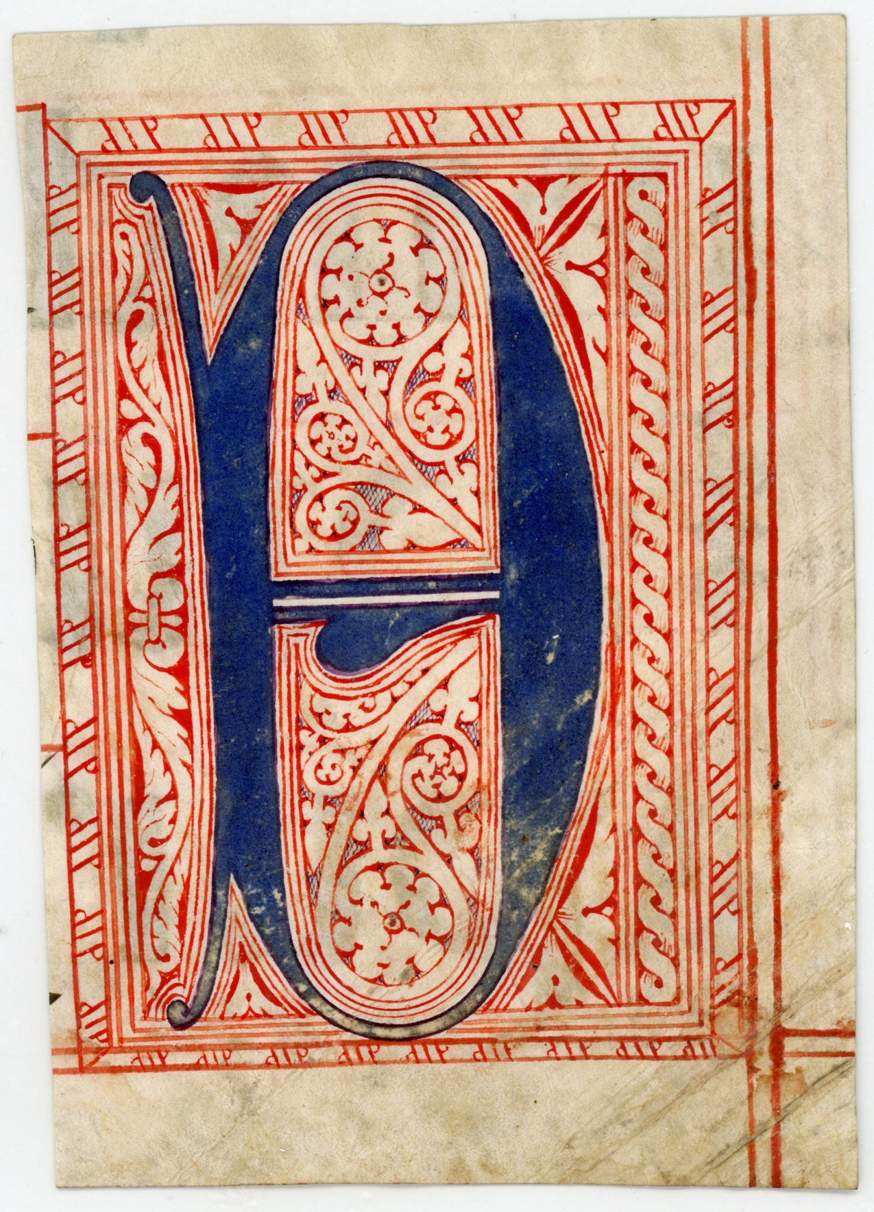 SIXTEENTH CENTURY INITIAL LETTER — Letter 'E' from a liturgical manuscript, | Sophie Dupré Autographs