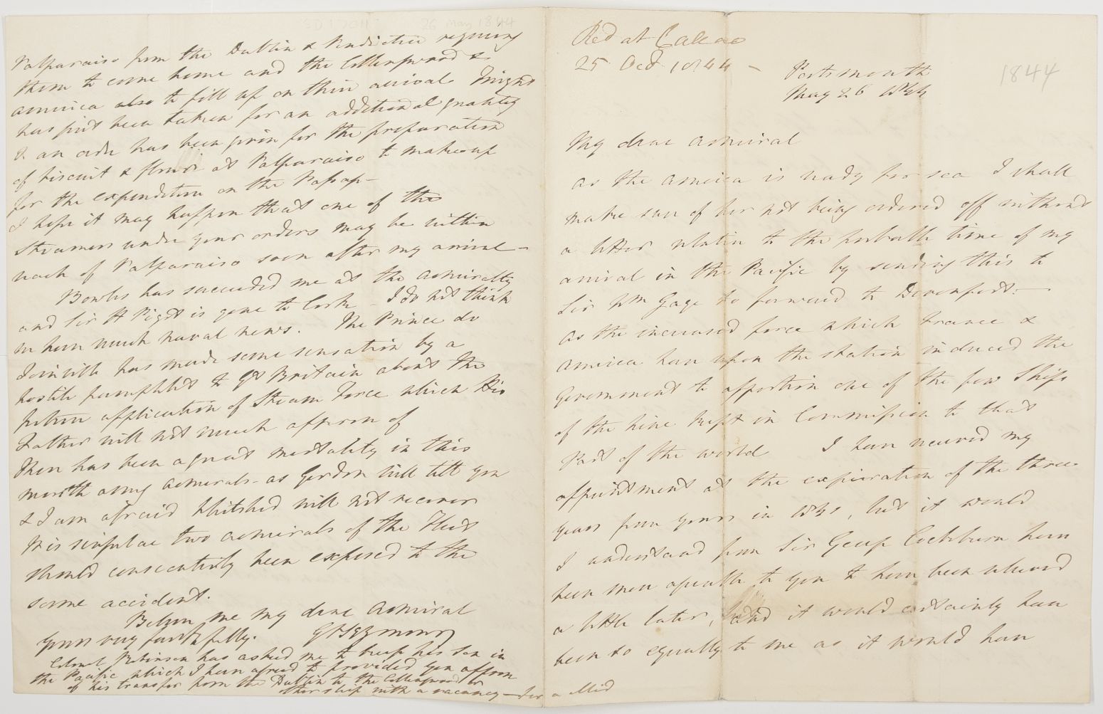 SEYMOUR — Autograph Letter Signed to Admiral Sir Richard Thomas | Sophie Dupré Autographs