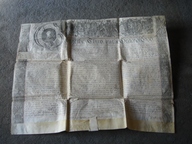 GEORGE III — Exemplification of the Common Recovery with fine initial letter portrait of the King at the head, | Sophie Dupré Autographs