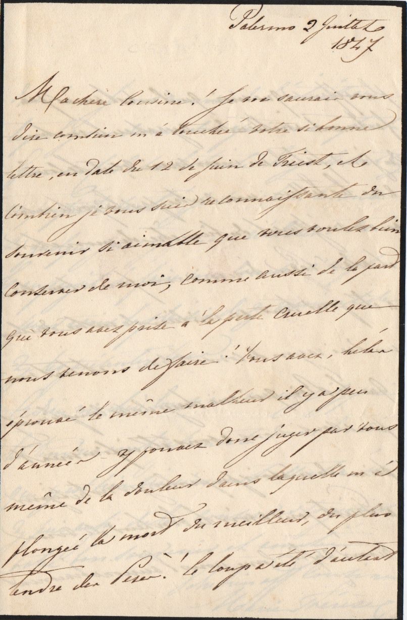 MARIA TERESA — Autograph letter signed, in French with translation, | Sophie Dupré Autographs
