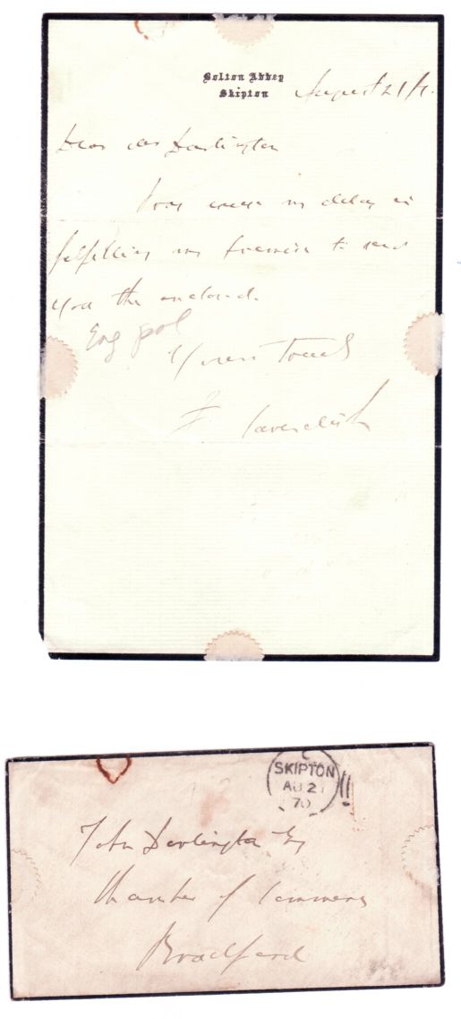 CAVENDISH — Brief Autograph Letter Signed to Darlington, | Sophie Dupré Autographs
