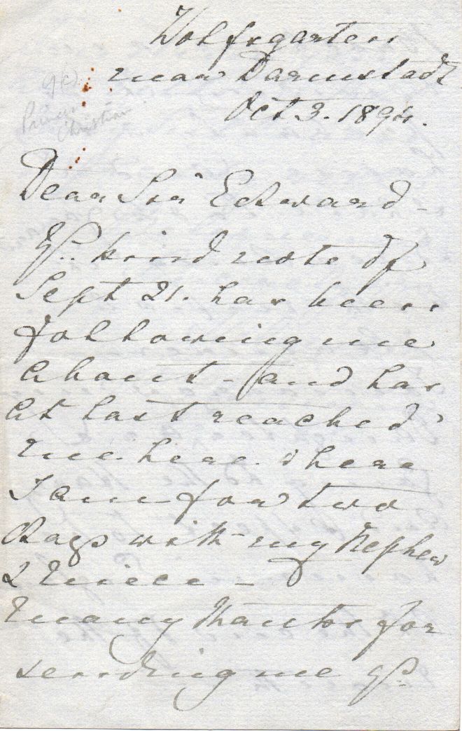 HELENA — Fine Autograph Letter Signed to Sir Edward, | Sophie Dupré Autographs