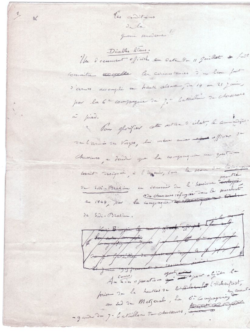 BONNAL — Holograph Article Signed, in French with translation, | Sophie Dupré Autographs