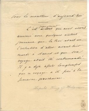 LEOPOLD I — Autograph notice, not signed, | Sophie Dupré Autographs