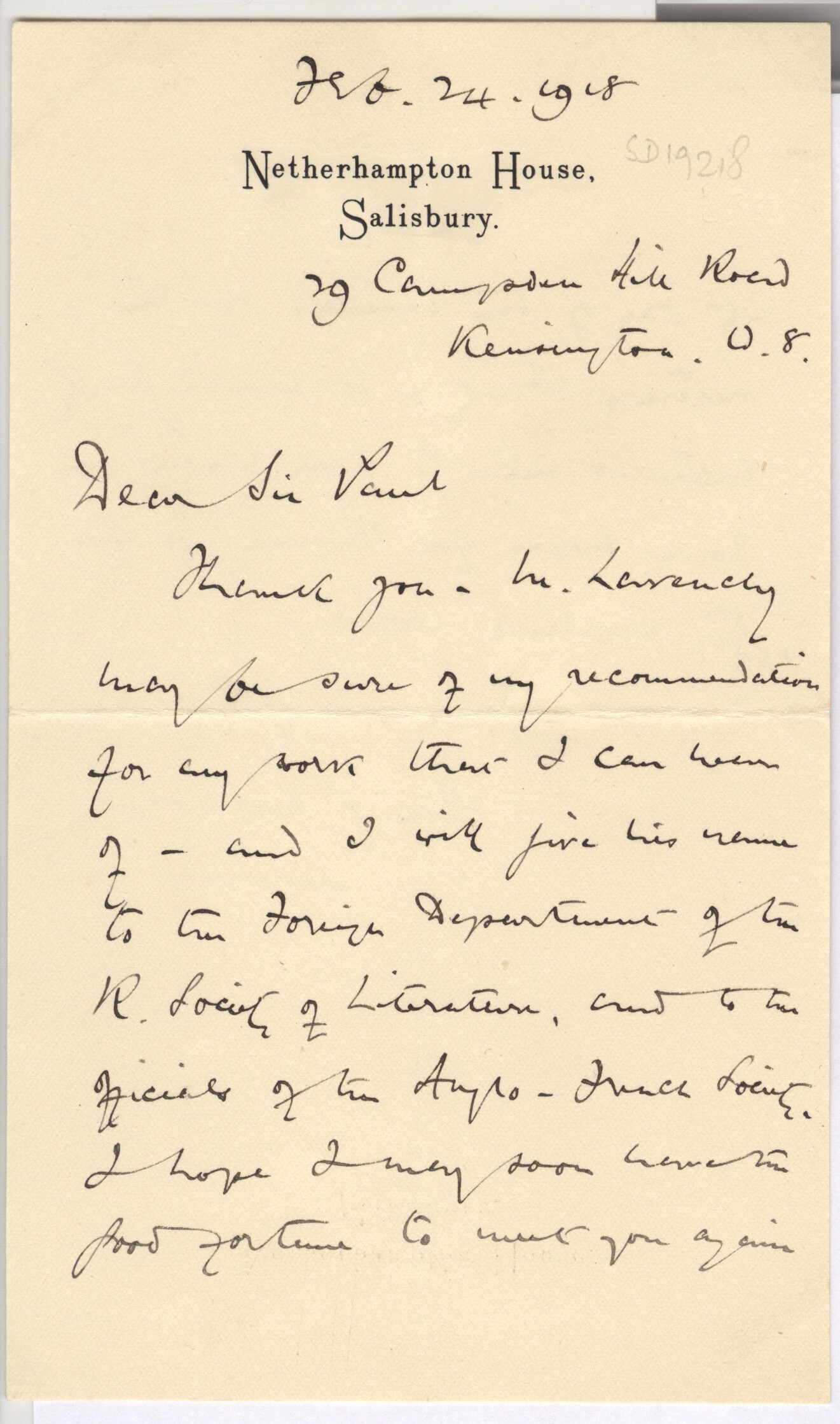 NEWBOLT — Autograph Letter Signed to Sir Paul Vinogradoff, 1854-1925, the Russian-born legal historian, | Sophie Dupré Autographs