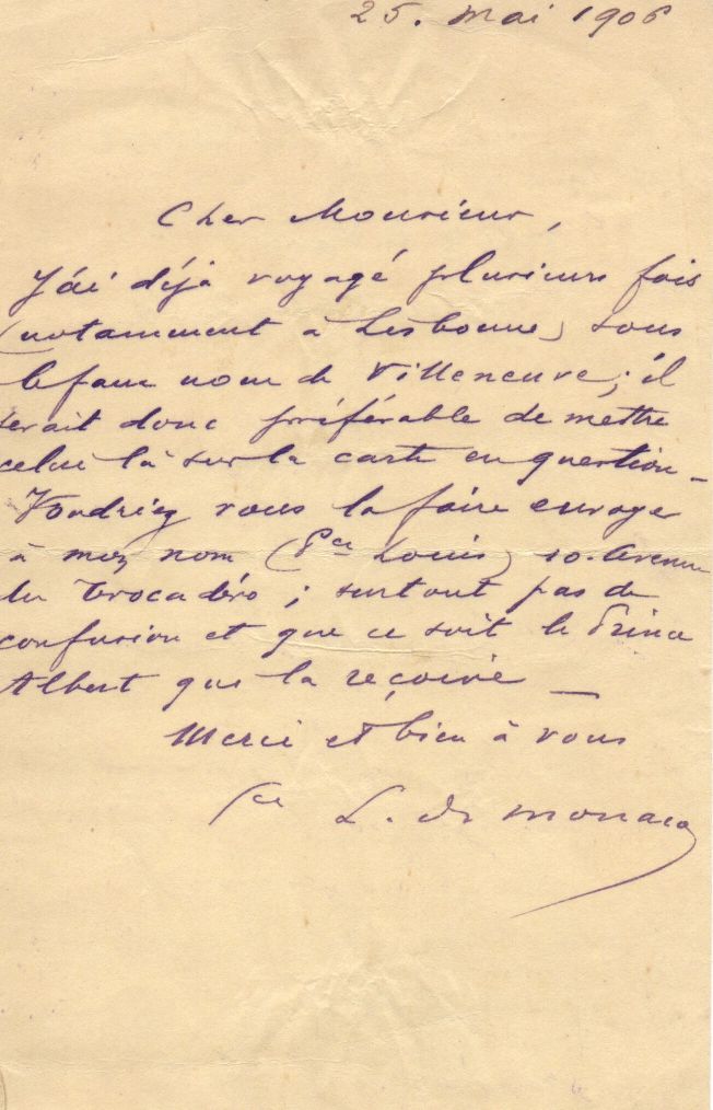 LOUIS II — Autograph Letter Signed to 'Monsieur', in French with translation, | Sophie Dupré Autographs
