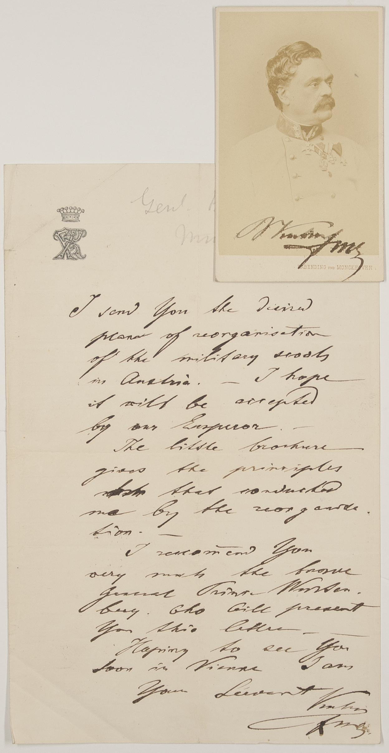 KUHN von KUHNENFELD — Autograph Letter Signed in English, to an unnamed correspondent, | Sophie Dupré Autographs