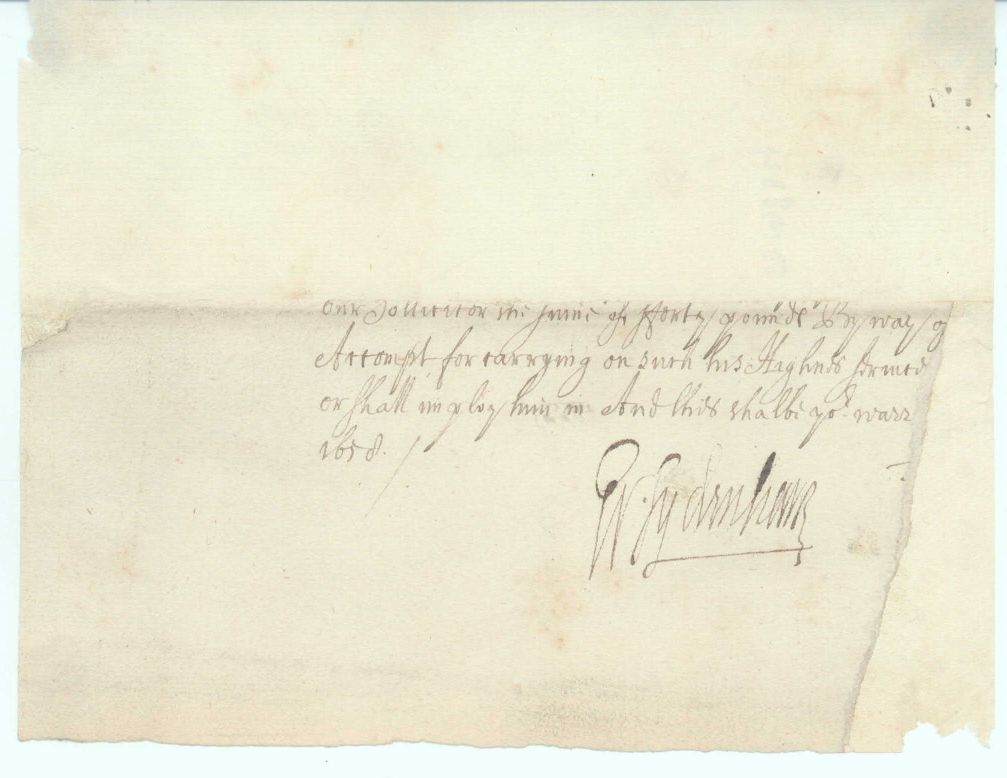 SYDENHAM — Fragment of a Document signed, with  transcription, authorising payment | Sophie Dupré Autographs