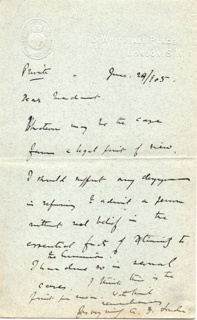 (Arthur Foley, 1858-1946, Bp. of London 1901-1939) — Sophie Dupré Autographs