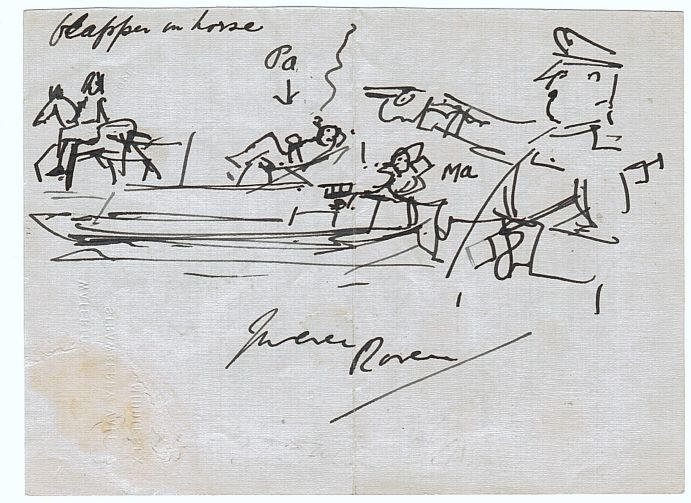 RAVEN-HILL — Fine illustrated Autograph Letter Signed ('Raven') to Dear Drew | Sophie Dupré Autographs