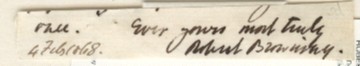 BROWNING — Fine signature from an Autograph Letter Signed, | Sophie Dupré Autographs