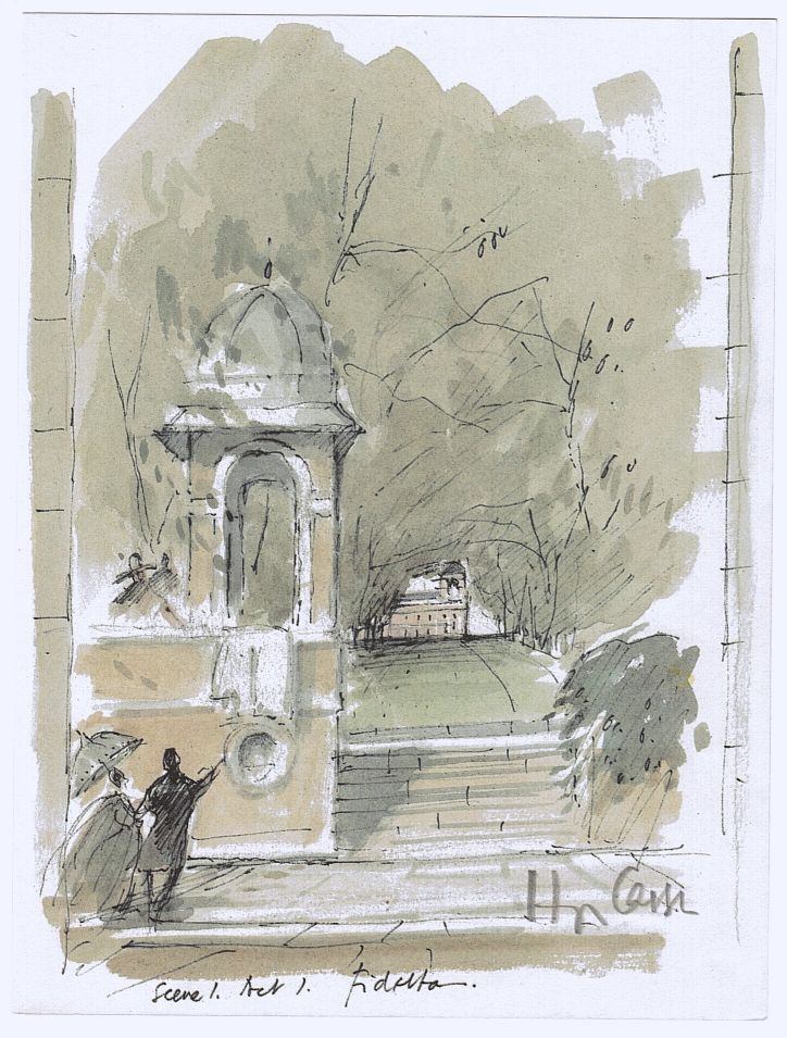 CASSON — Reproduction of a watercolour drawing signed, | Sophie Dupré Autographs