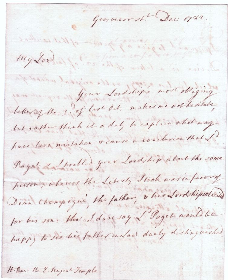 VILLIERS — Autograph Letter Signed ('Clarendon') to E. Nugent Temple | Sophie Dupré Autographs