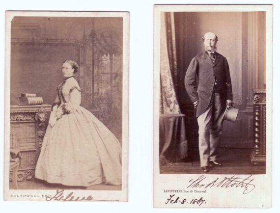 CHRISTIAN — Fine pair of carte de visite photos by Levitsky & Southwell, both signed and his dated, | Sophie Dupré Autographs