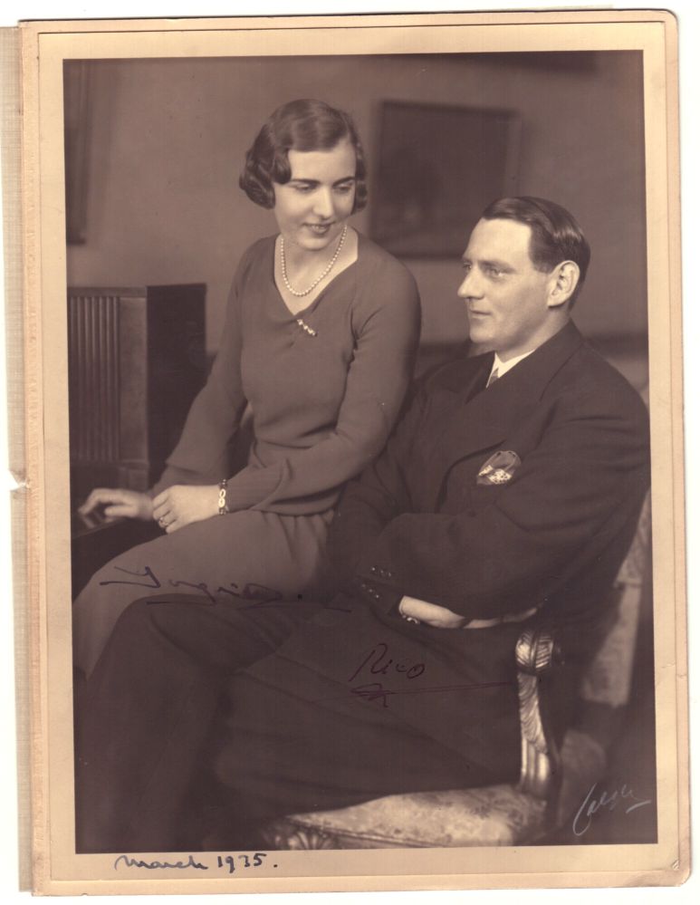 FREDERIK IX — Exceptional portrait photo by Jaeger, signed by both and dated by the Princess, | Sophie Dupré Autographs