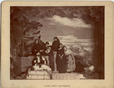 [VICTORIA MELITA — Fine unsigned Tableau Vivant 'Flash Light' Photograph representing 'Tales from the Arabian Nights' by Hughes & Mullins | Sophie Dupré Autographs