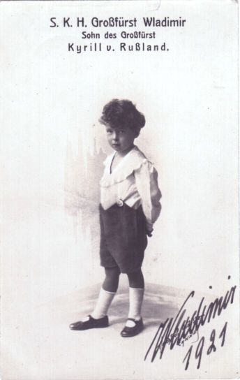 [KYRILLOVITCH — Postcard photo, signed and dated on his behalf by his father  Grand Duke KYRIL | Sophie Dupré Autographs