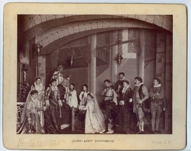 [ARTHUR — Fine unsigned Tableau Vivant 'Flash-Light' Photograph representing 'A scene from the Life of Mary Queen of Scots', by Hughes & Mullins | Sophie Dupré Autographs