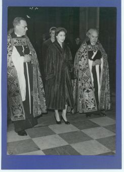 [MARGARET — Fine unsigned press photo of Princess Margaret at her first public appearance after the Duty before Love statement, | Sophie Dupré Autographs