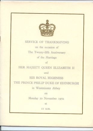 [ELIZABETH II — Fine collection of ephemera from the twenty-fifth anniversary of the marriage of Queen Elizabeth and Prince Philip, received by Sir Alan Macleod, | Sophie Dupré Autographs