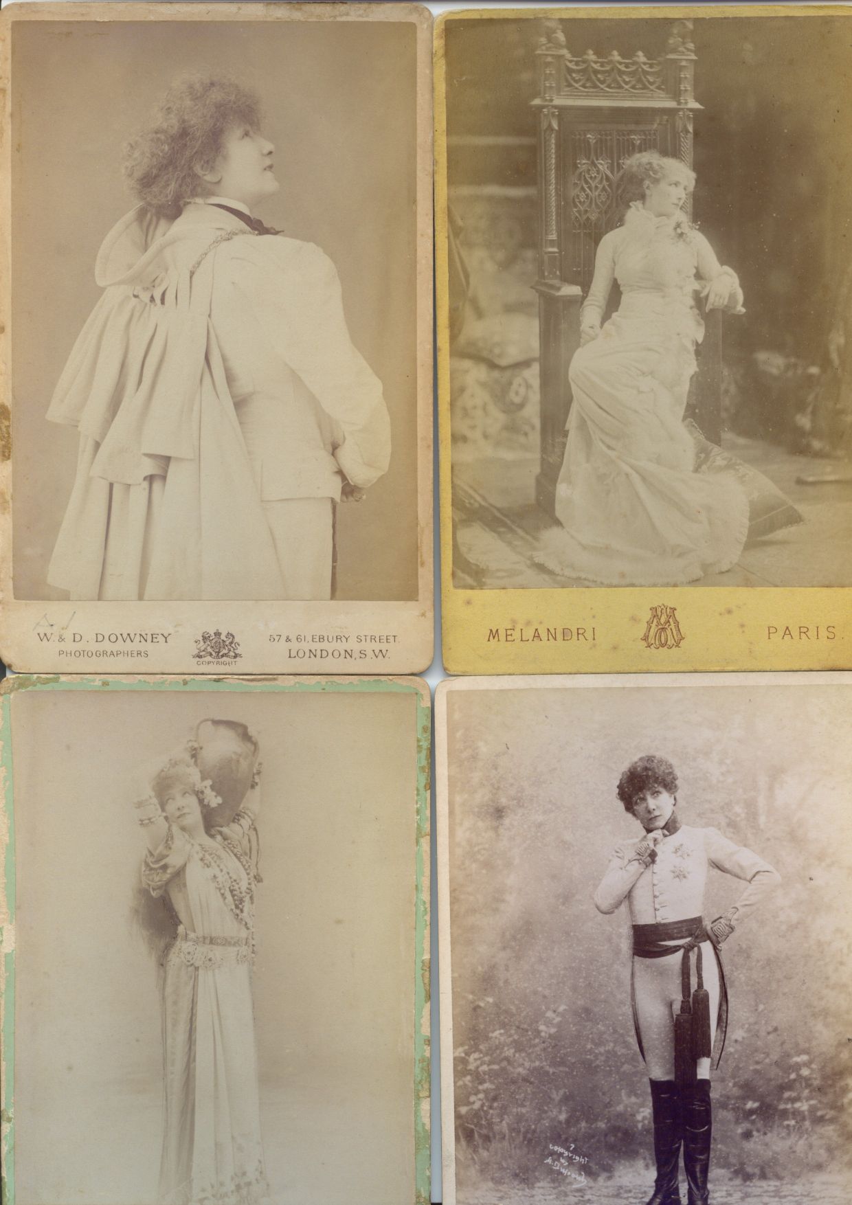 [BERNHARDT — Fine collection of four unsigned cabinet photos, | Sophie Dupré Autographs