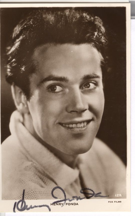 FONDA — Fine signed  black and white postcard photo | Sophie Dupré Autographs