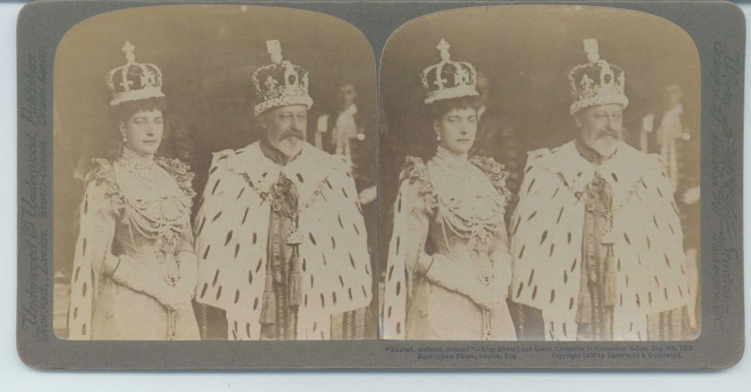 [EDWARD VII — Fine unsigned stereoscopic photo by Underwood and Underwood, | Sophie Dupré Autographs