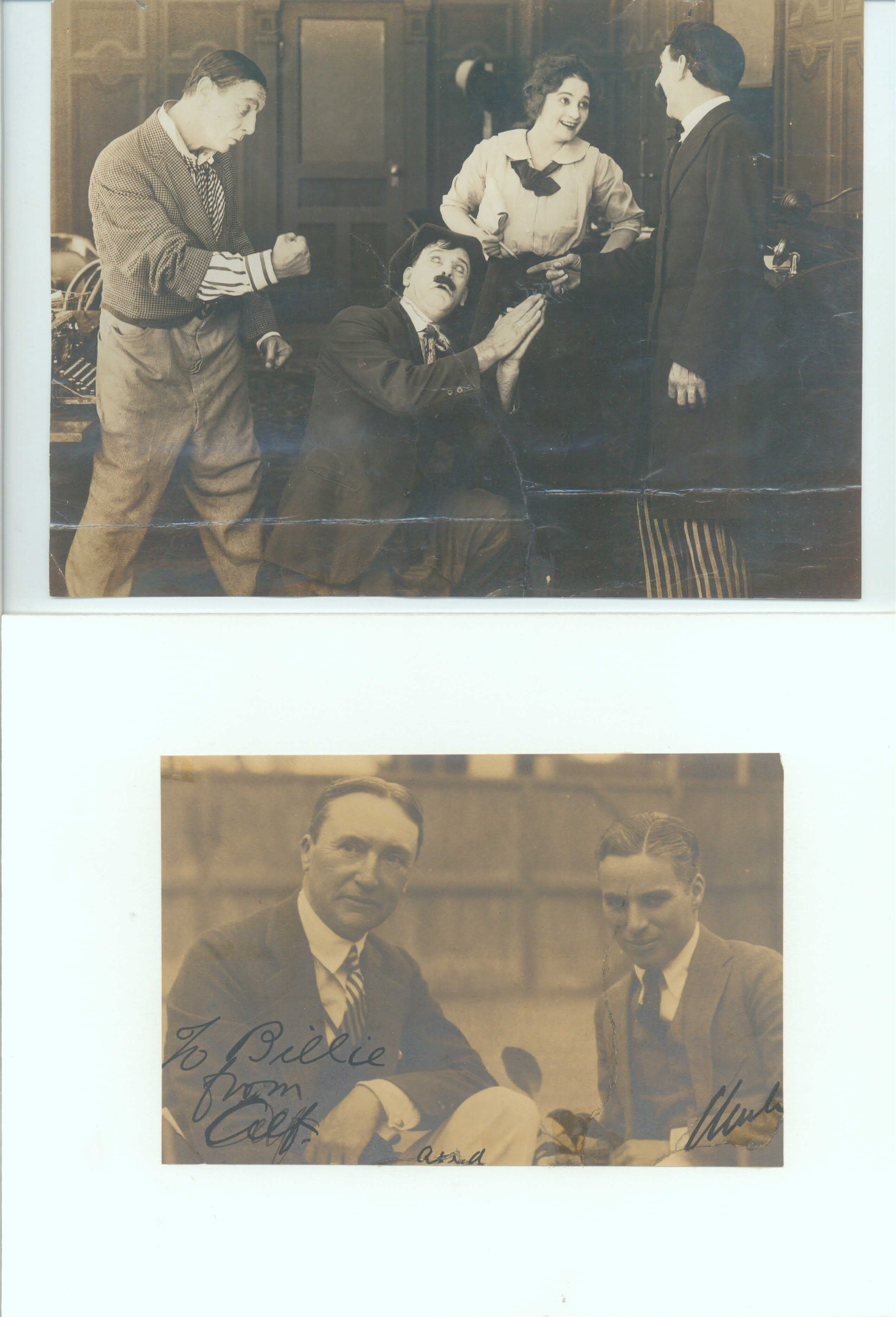 CHAPLIN — Collection of photos including one signed Charlie | Sophie Dupré Autographs