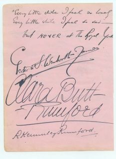 BUTT — Fine large signature Clara Butt Rumford, | Sophie Dupré Autographs