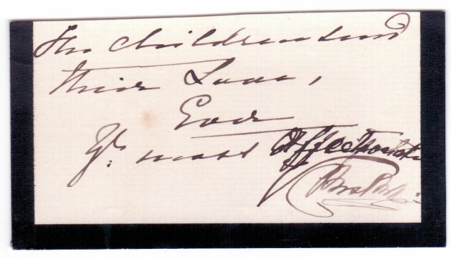 VICTORIA — Signature and subscription | Sophie Dupré Autographs