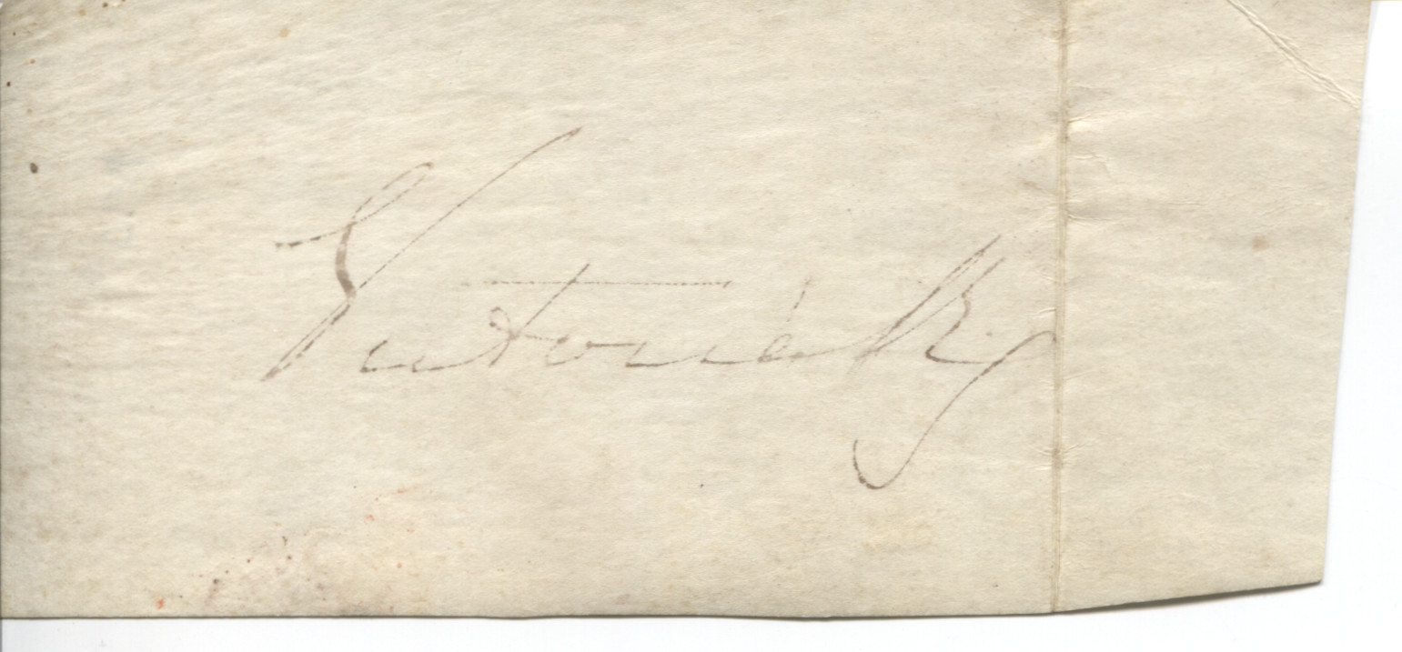 VICTORIA — Signature from a document, | Sophie Dupré Autographs