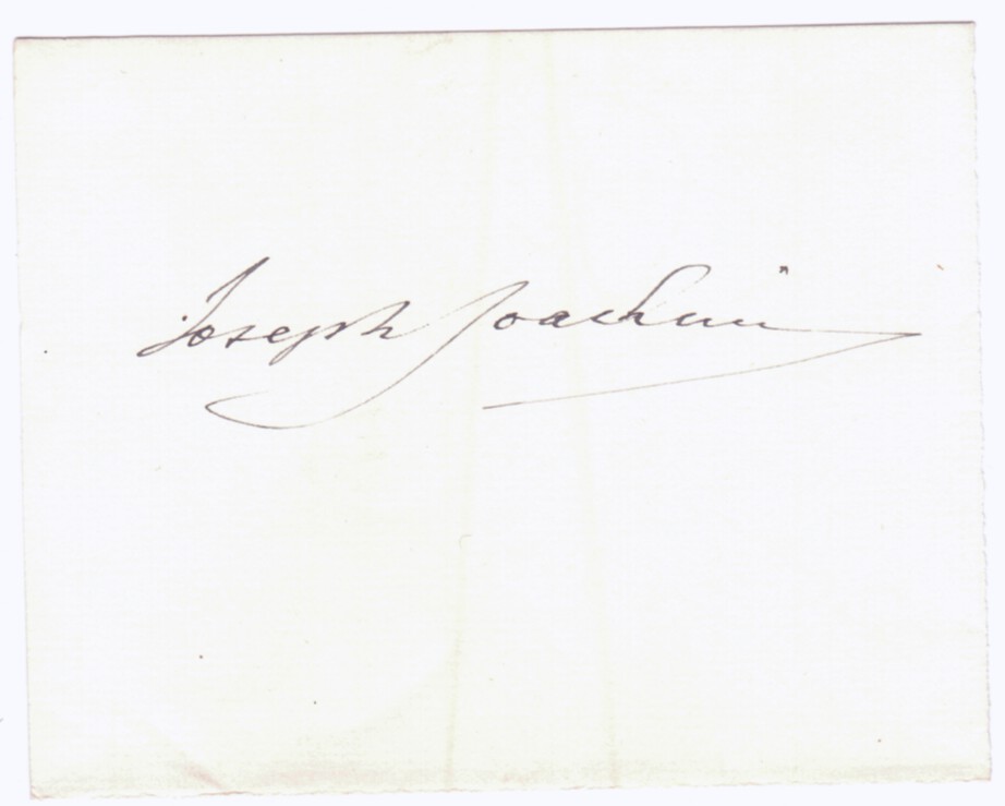 JOACHIM — Fine signature, | Sophie Dupré Autographs