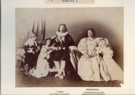 [BEATRICE — Fine unsigned Tableau vivant photo showing the family dressed in period costume | Sophie Dupré Autographs