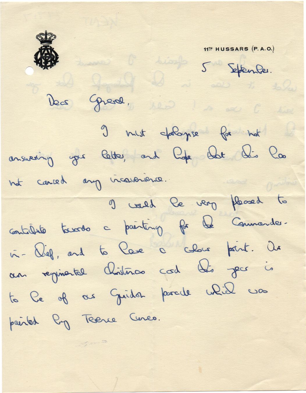 MICHAEL — Autograph Letter Signed to Dear General  MONCKTON  (Gilbert Walter Riverside, b. 1915, 2nd Viscount Brenchley, Major-General), | Sophie Dupré Autographs