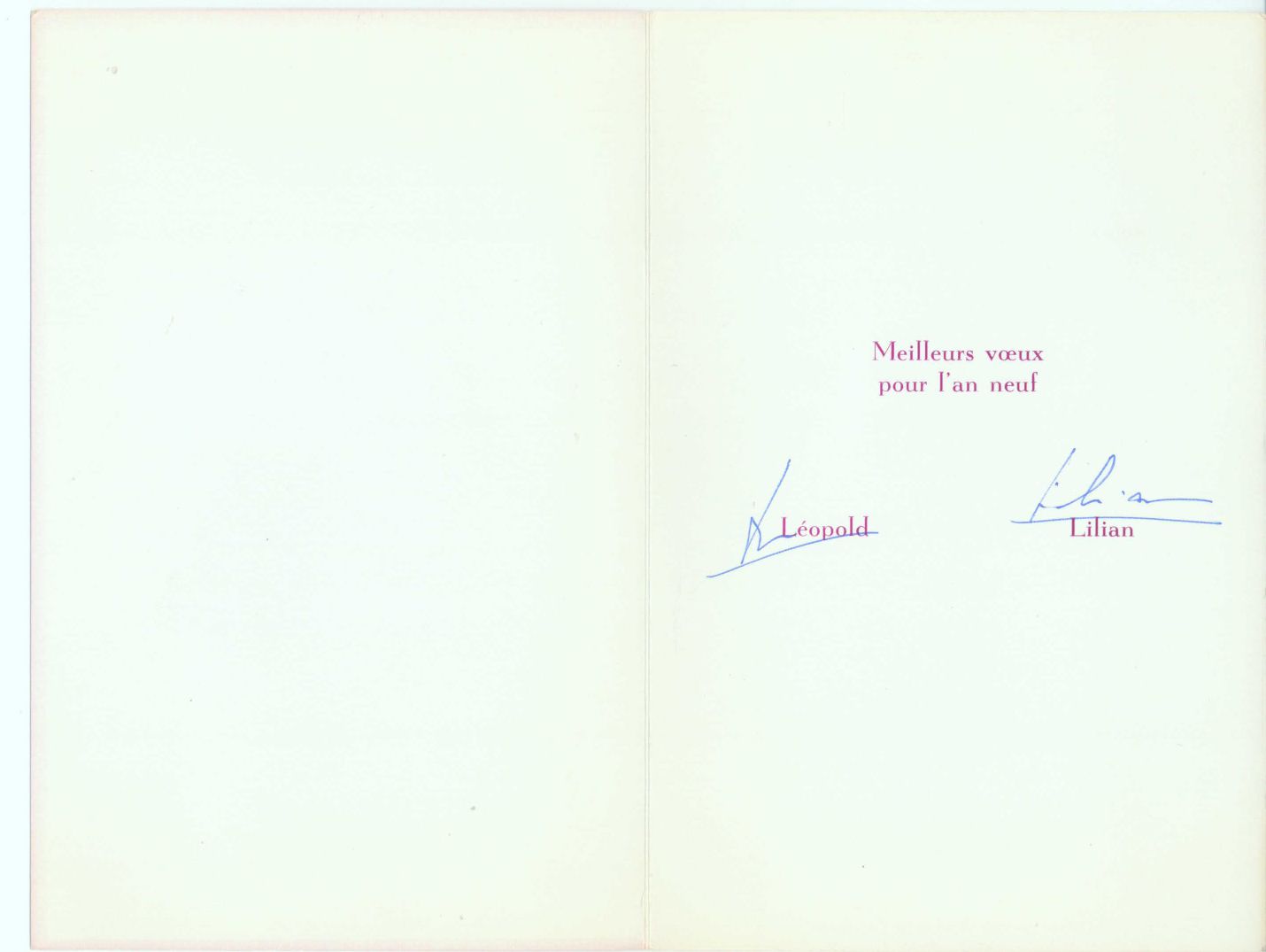LEOPOLD III — Christmas card signed by both, | Sophie Dupré Autographs