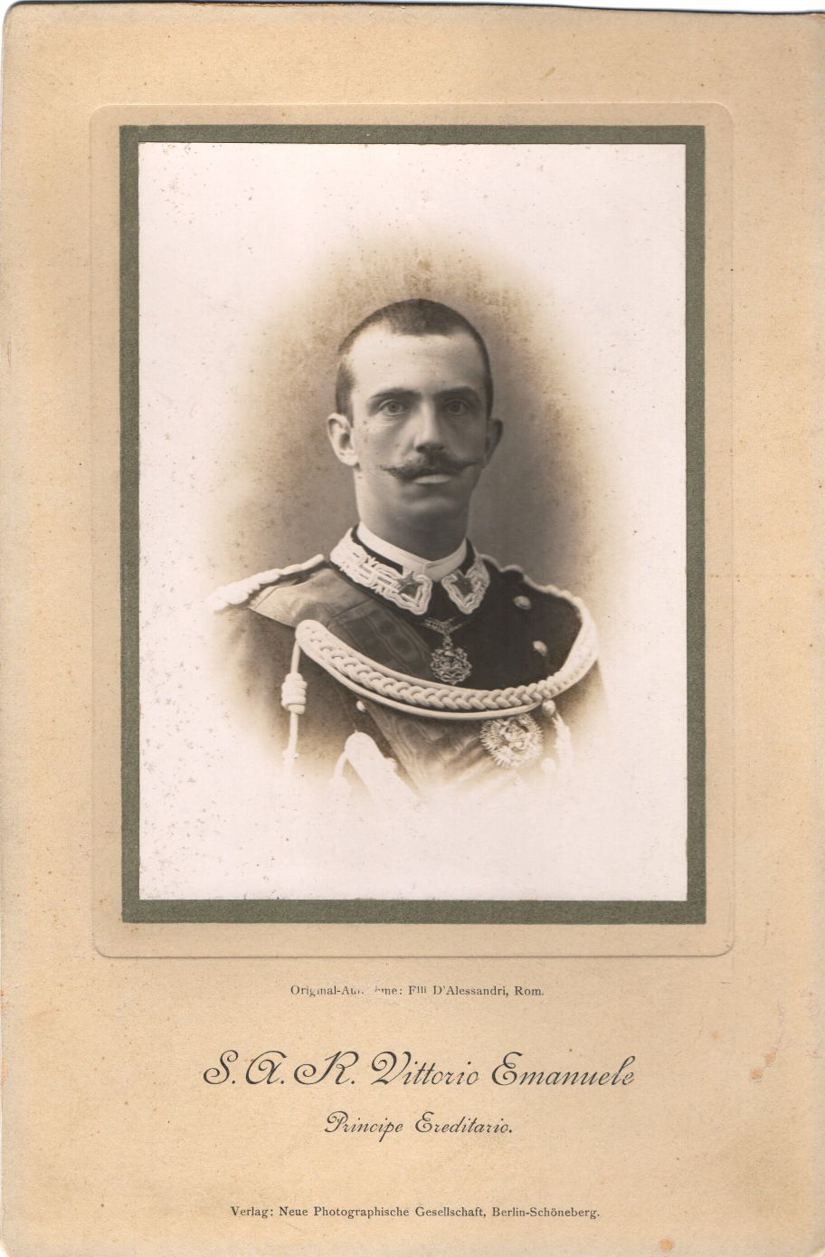[VICTOR EMMANUEL III — Fine pair of unsigned photos by Adèle, | Sophie Dupré Autographs
