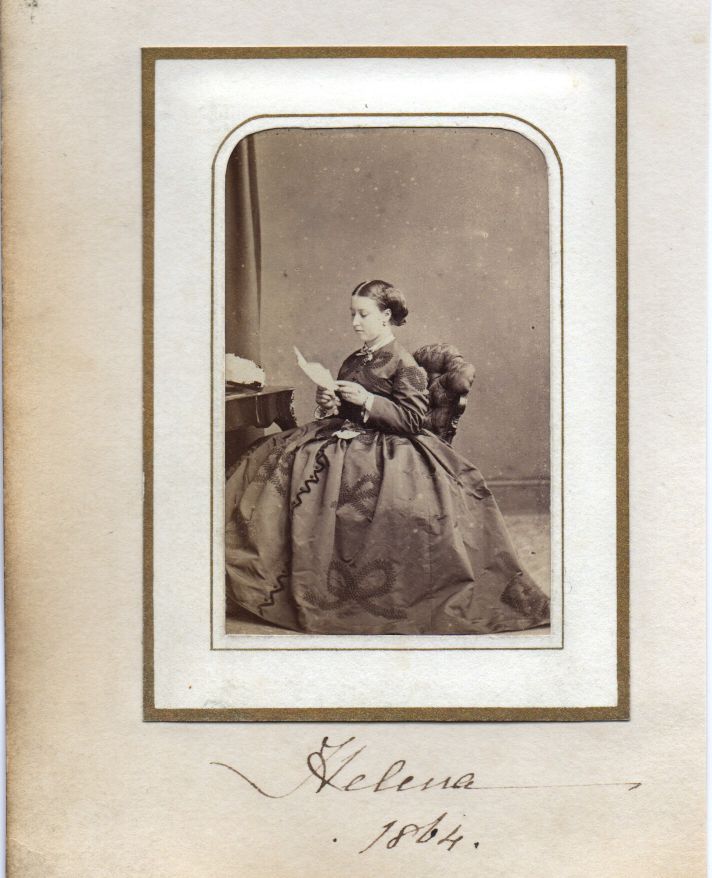HELENA — Fine carte de visite photo signed and dated on the mount | Sophie Dupré Autographs