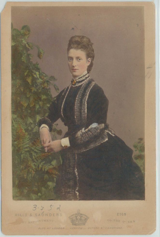 [ALEXANDRA — Unsigned coloured cabinet photo by Hills & Sanders | Sophie Dupré Autographs