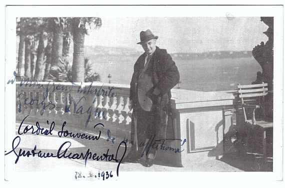 CHARPENTIER — Fine postcard photo signed and inscribed in French | Sophie Dupré Autographs
