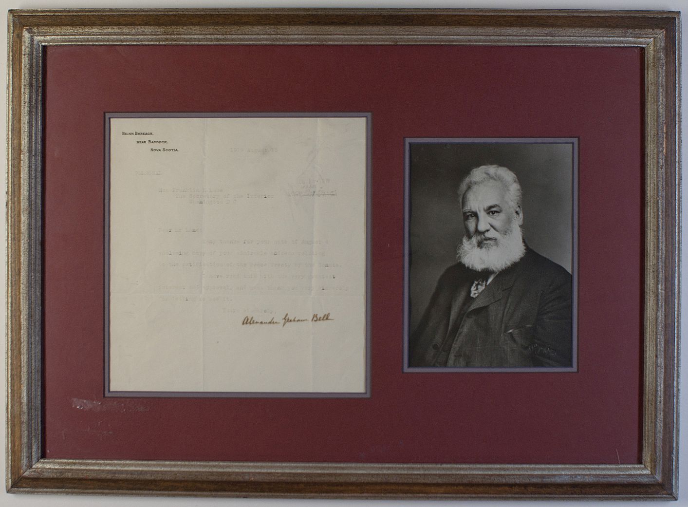 BELL — Fine Typed Letter Signed to Mr Lane, | Sophie Dupré Autographs