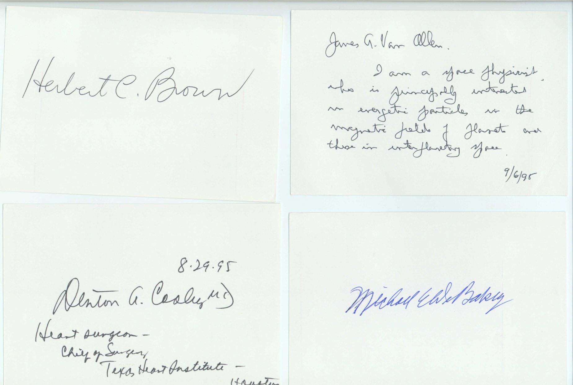 NOBEL PRIZE WINNERS & OTHERS — A small collection as follows: | Sophie Dupré Autographs